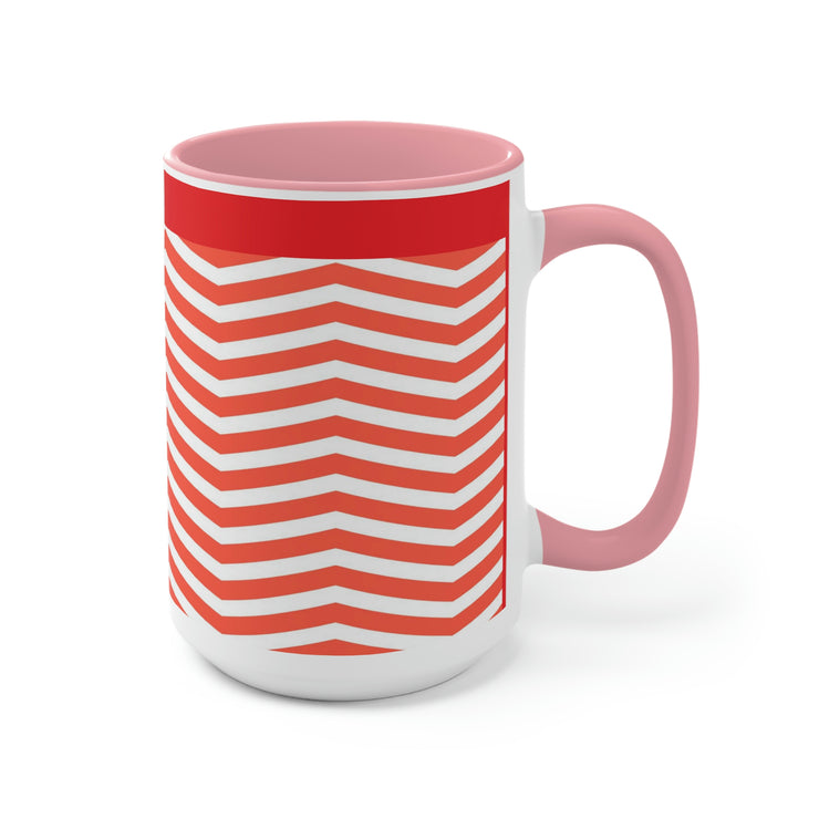 Rudy Waves Two-Tone Coffee Mugs, 15oz