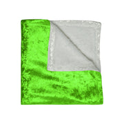 Shining Green Crushed Velvet Blanket