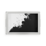 Black & White Abstract Acrylic Serving Tray