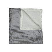 Grey Crushed Velvet Blanket