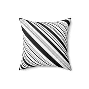 Seamless Diagonal Stripe Spun Polyester Square Pillow