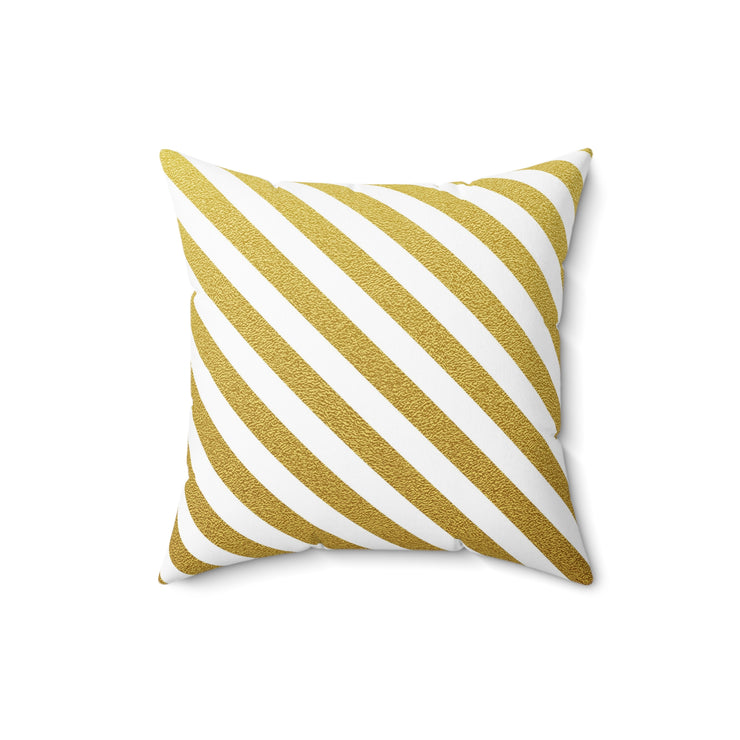 Gold Glittering Spun Polyester Square Pillow