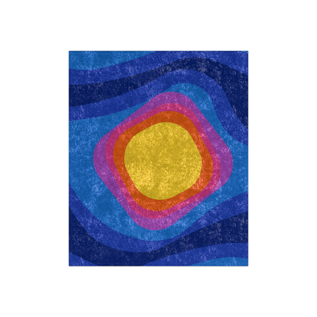 Sun Circle Crushed Velvet Blanket