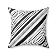 Seamless Diagonal Stripe Spun Polyester Square Pillow