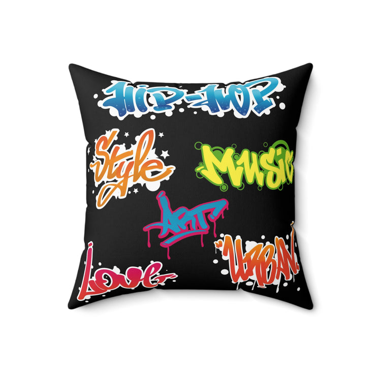 Graffity lettering Urban Spun Polyester Square Pillow