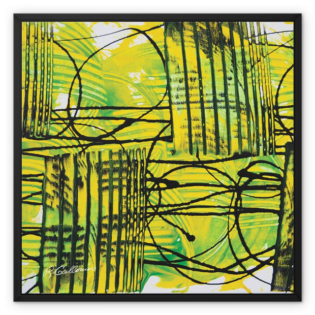 Gia Green Framed Canvas