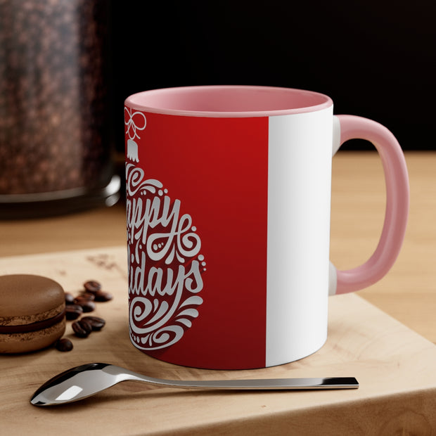 Happy Holiday Accent Coffee Mug, 11oz