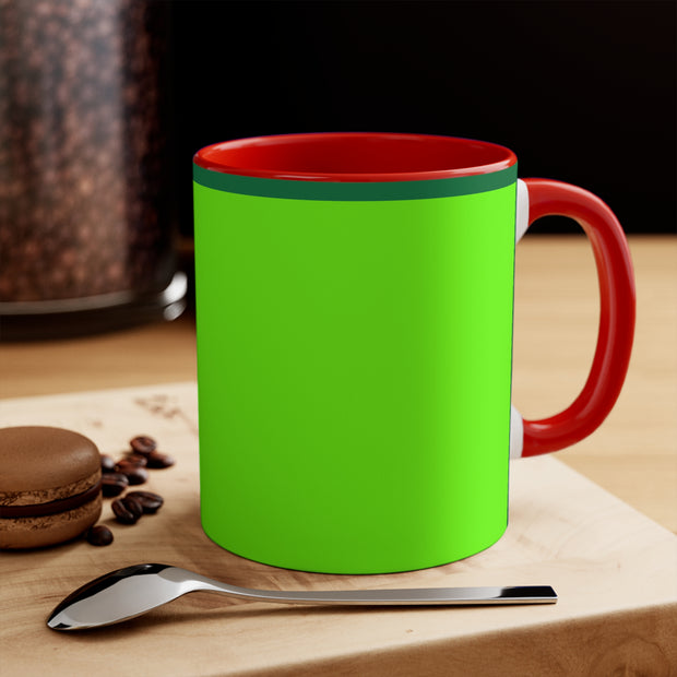 Bright Green Accent Mugs, 11oz