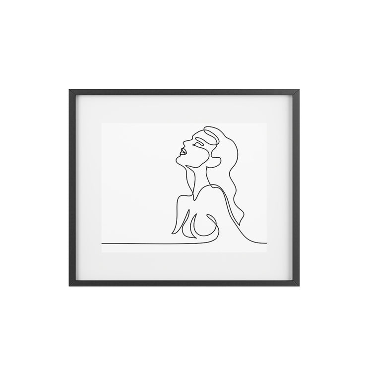 Woman Abstract Framed Posters, Matte