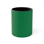 Forest Green Accent Coffee Mug, 11oz
