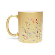 Watercolor floral Metallic Mug (Silver\Gold)
