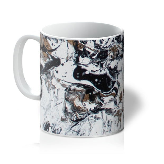 White Abstract Art Mug