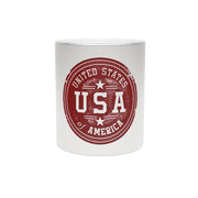 USA Vintage Star Metallic Mug (Silver\Gold)