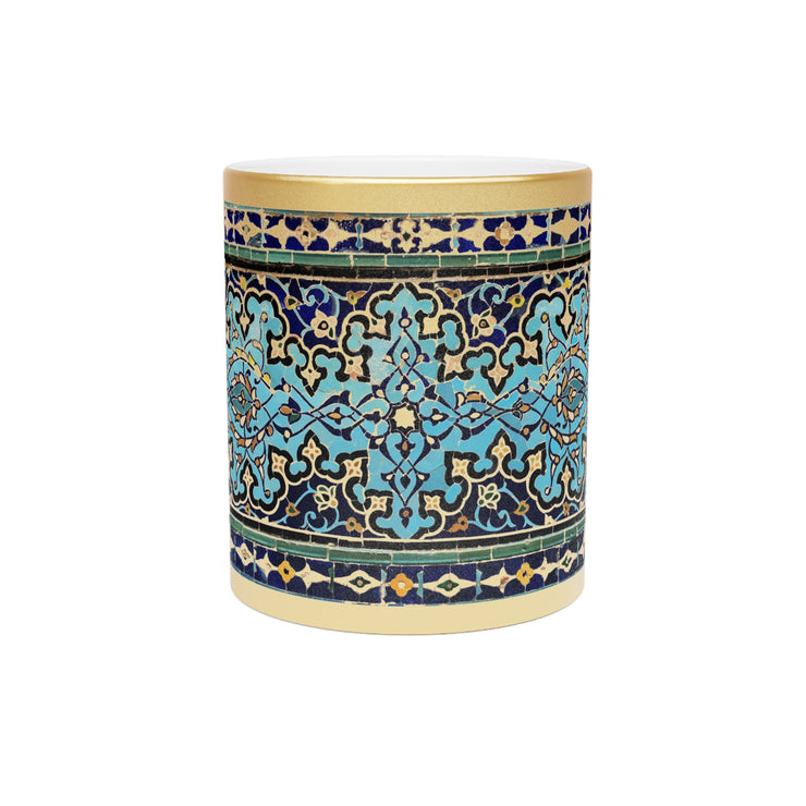 Tiled oriental ornaments Metallic Mug (Silver\Gold)