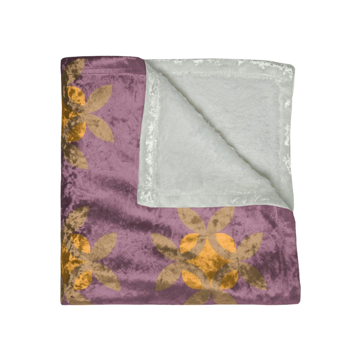 Art on Mulberry Crushed Velvet Blanket