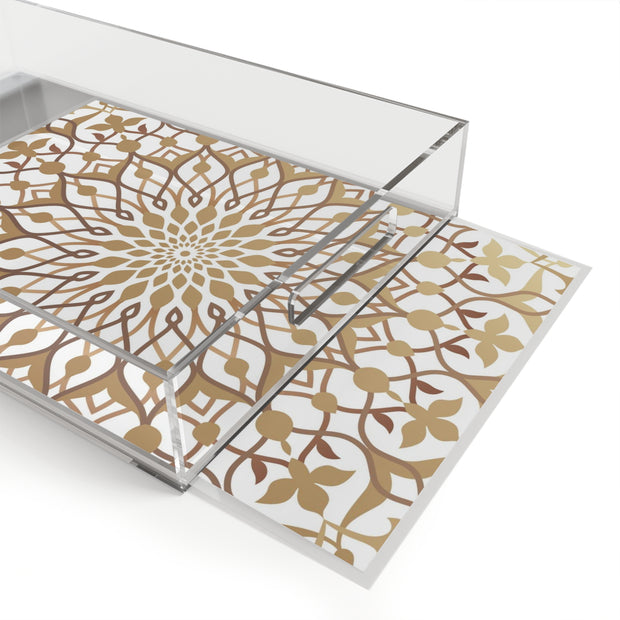 Islamic Floral Pattern Acrylic Serving Tray