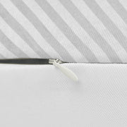 Striped White Paper Spun Polyester Lumbar Pillow
