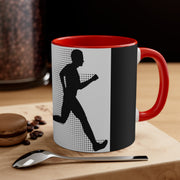 Vector Running Man Accent Coffee Mug, 11oz