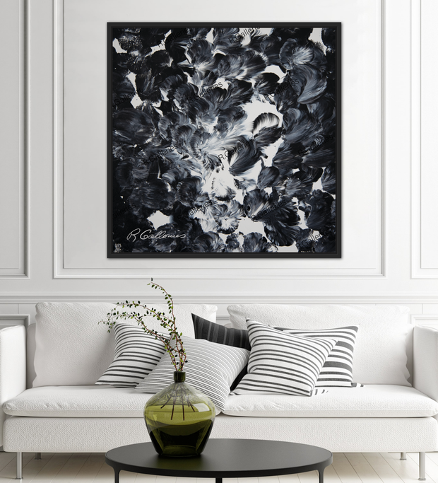 BLACK & WHITE FIELD Framed Print