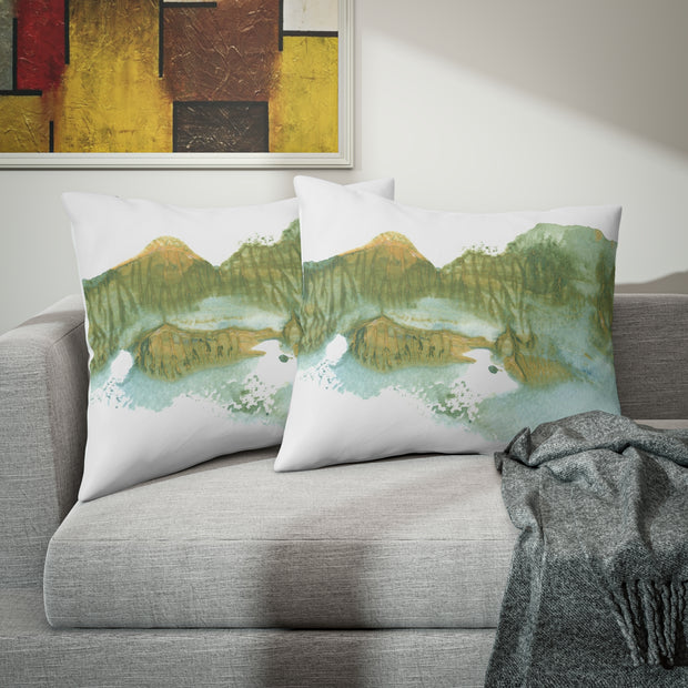 Abstract watercolor and acrylic flow Pillow Sham