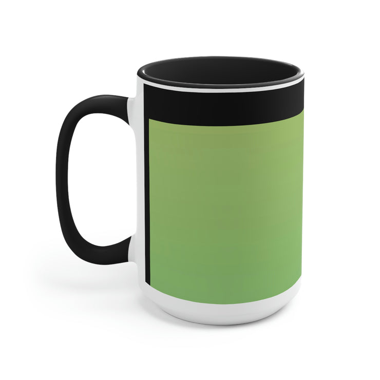 Fern Two-Tone Coffee Mugs, 15oz