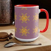 Light Magenta Two-Tone Coffee Mugs, 15oz