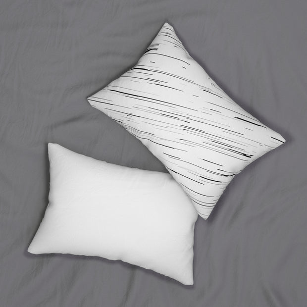 Abstract Cross Hatching Spun Polyester Lumbar Pillow