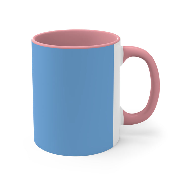 Light Blue Accent Coffee Mug, 11oz