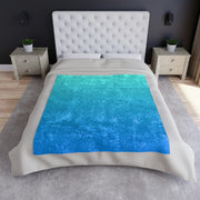 Turquoise Crushed Velvet Blanket