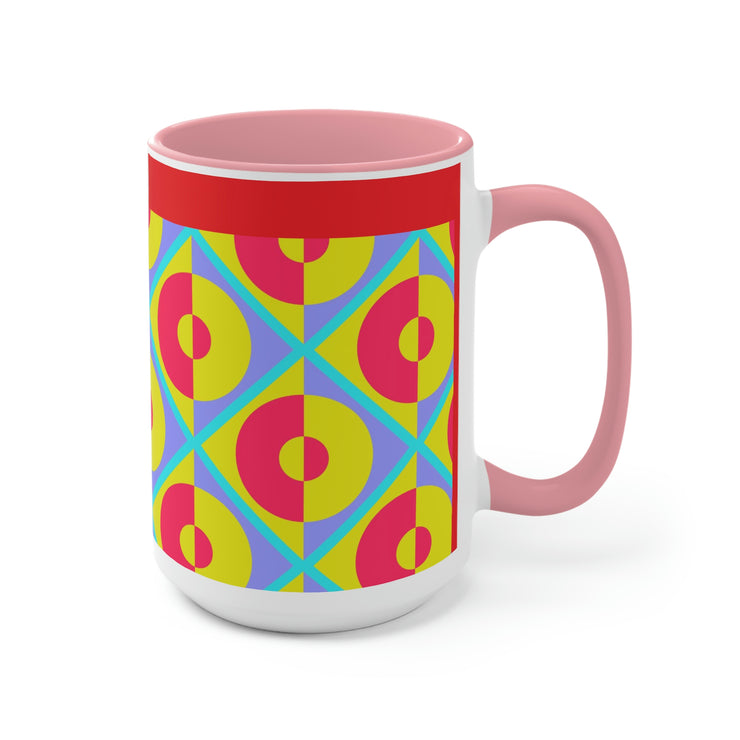 Lemon Slice Two-Tone Coffee Mugs, 15oz