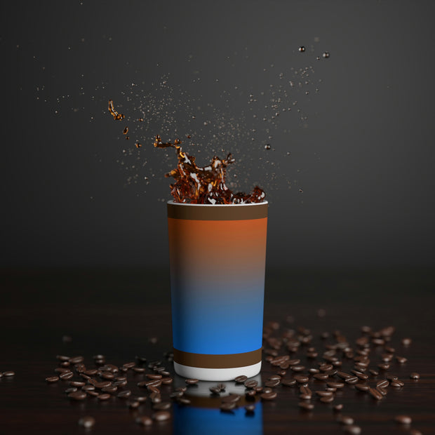 Blue & Brown Conical Coffee Mugs (3oz, 8oz, 12oz)