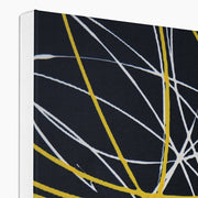 White Yellow & black Abstract Canvas