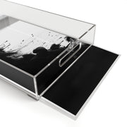 Black & White Abstract Acrylic Serving Tray