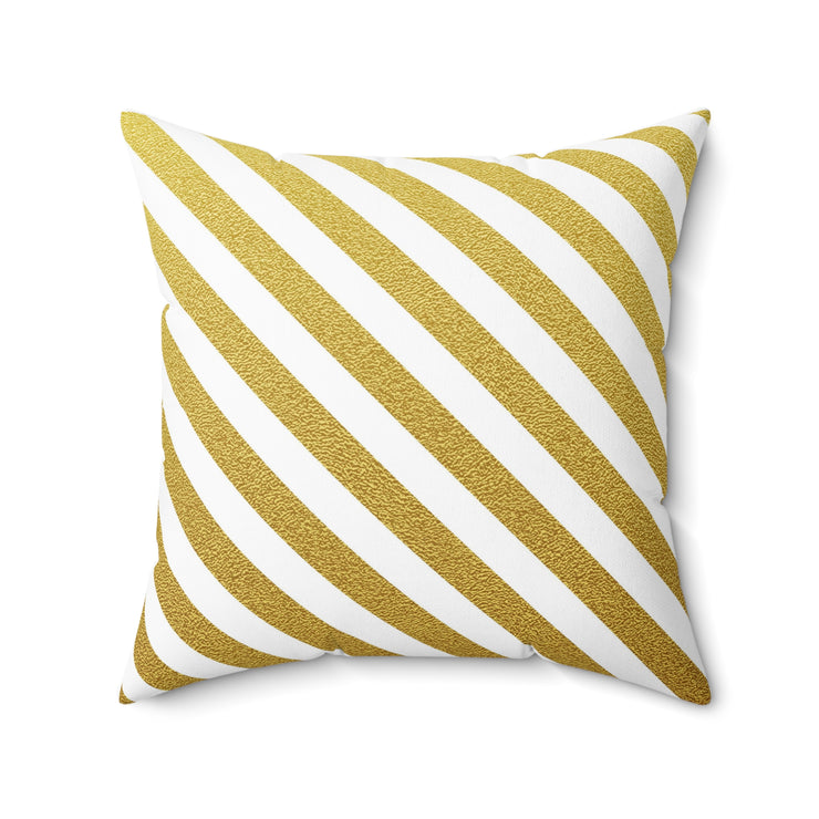 Gold Glittering Spun Polyester Square Pillow