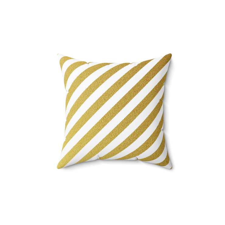 Gold Glittering Spun Polyester Square Pillow