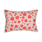 Riley Hearts Spun Polyester Lumbar Pillow