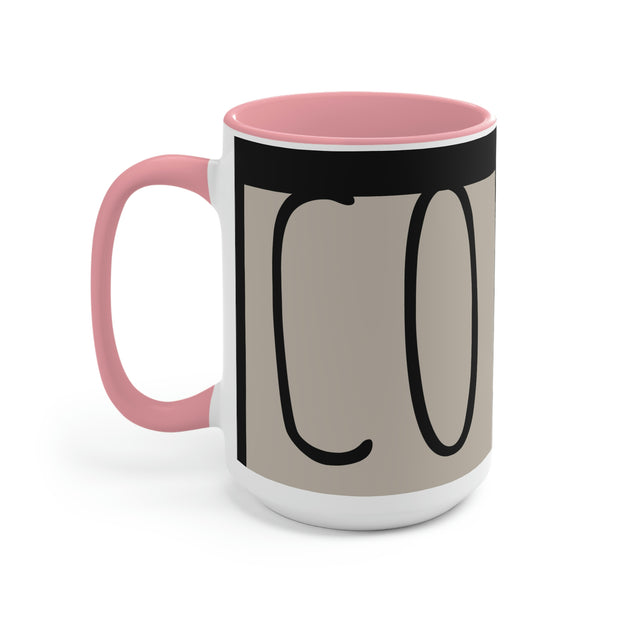 Mink Two-Tone Coffee Mugs, 15oz
