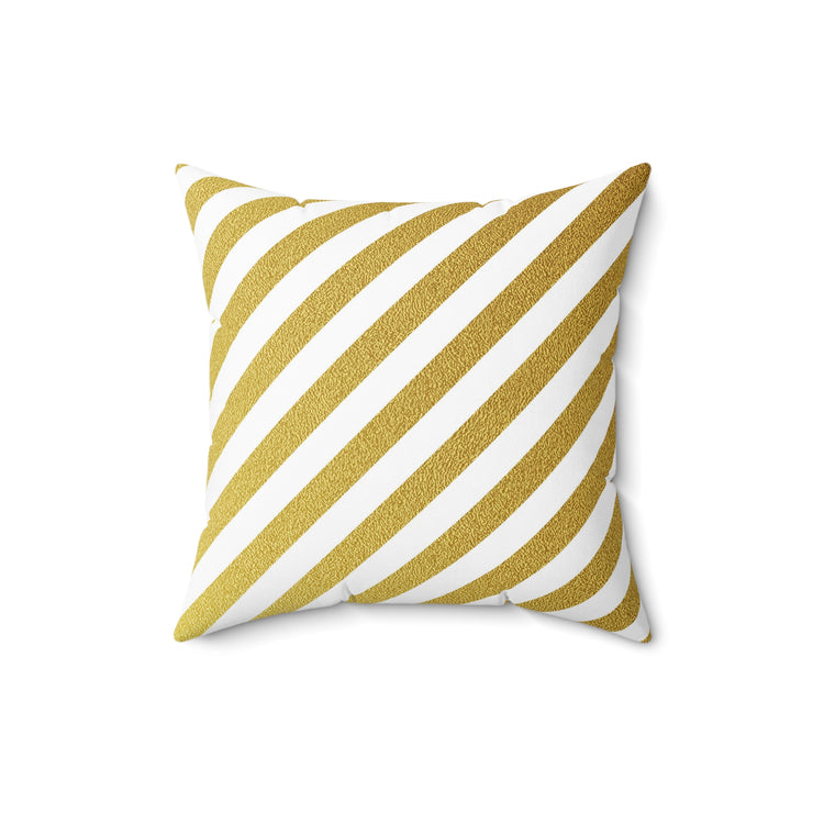 Gold Glittering Spun Polyester Square Pillow