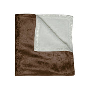 Chocolate Crushed Velvet Blanket