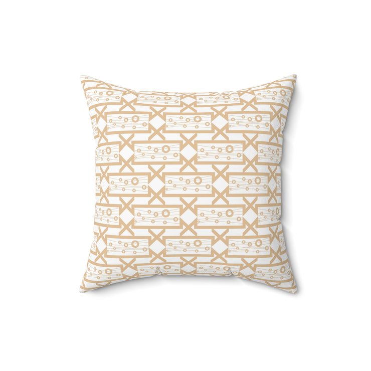 Geometric Spun Polyester Square Pillow