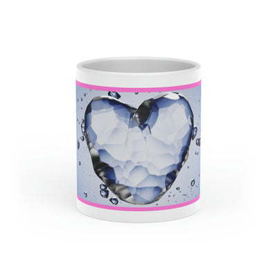 Blue Heart Heart-Shaped Mug