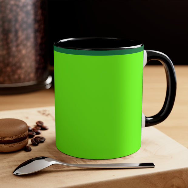 Bright Green Accent Mugs, 11oz