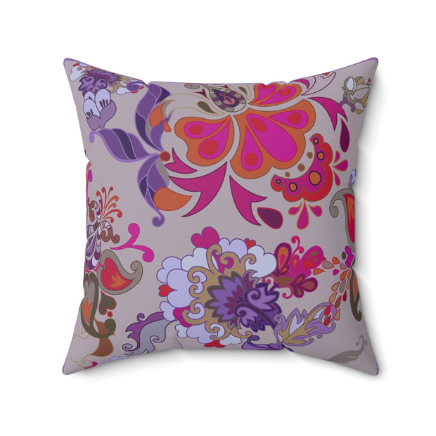 Decorative creative floral Spun Polyester Square Pillow