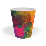 vibrant paper Latte Mug, 12oz