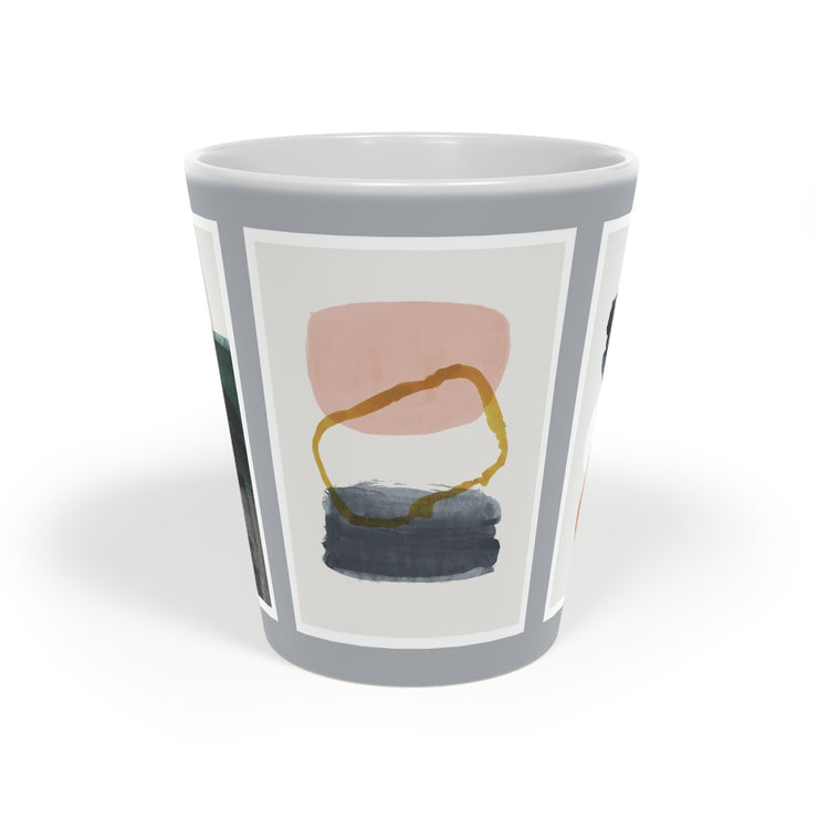 Set of abstract creative minimalist Latte Mug, 12oz