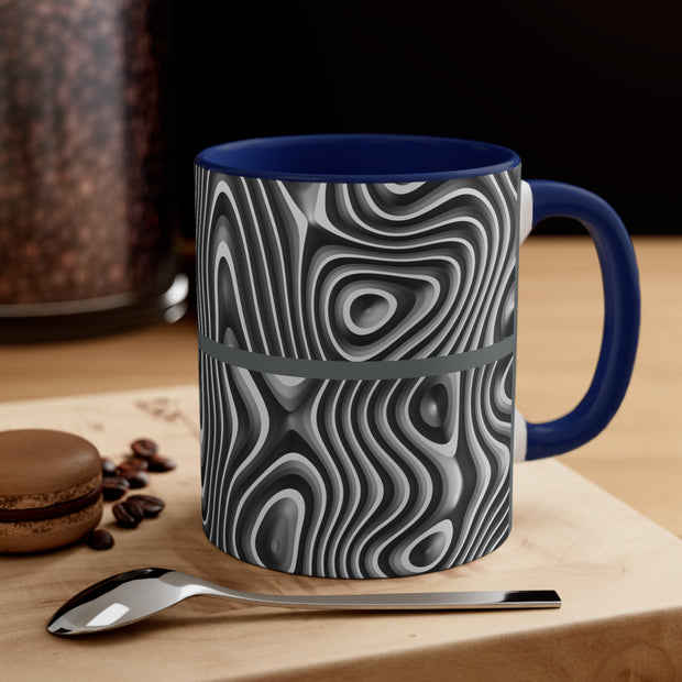 Circular striped Accent Coffee Mug, 11oz