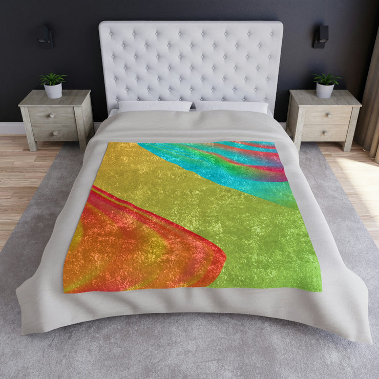Rainbow Crushed Velvet Blanket