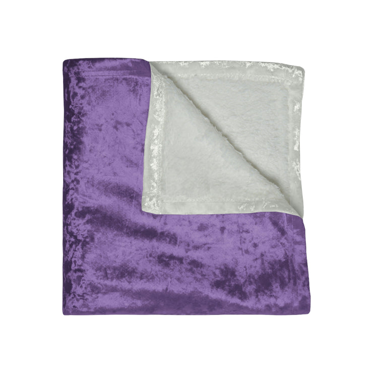 Mauve Crushed Velvet Blanket