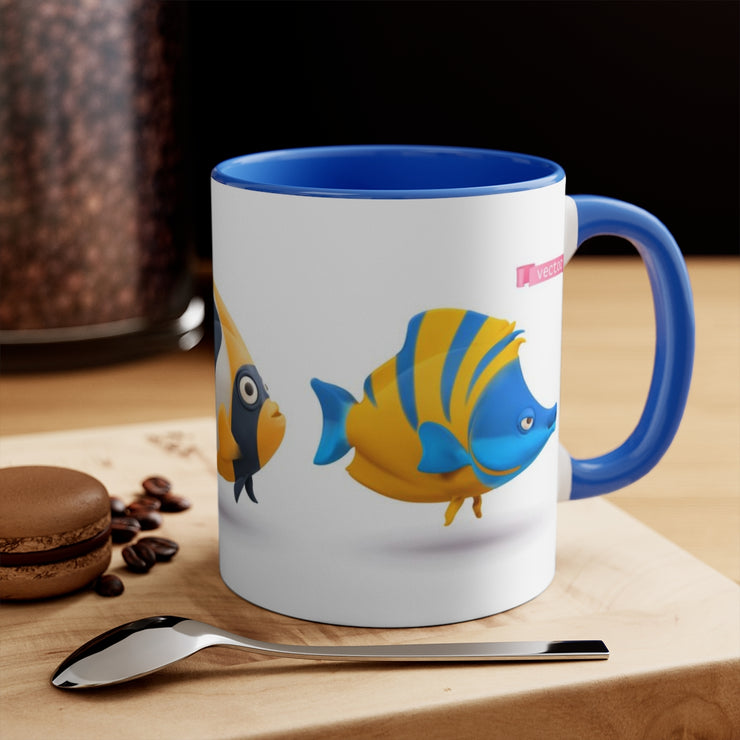 Funny Craw Fish Colorful Accent Mugs, 11oz 583