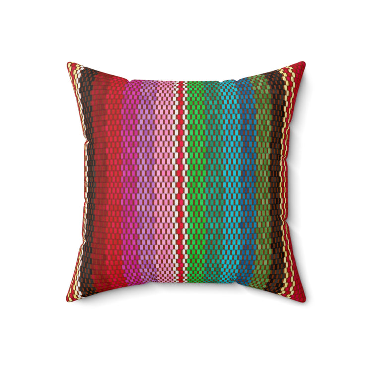 Blanket Stripes Seamless Spun Polyester Square Pillow